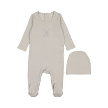 Load image into Gallery viewer, Pouf Vintage Bear Footie - Blue