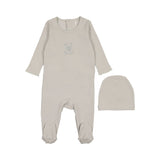 Pouf Vintage Bear Footie - Blue