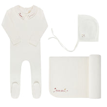 Load image into Gallery viewer, Ely's &amp; Co Floral Star Embroidered Collar Collection Layette Set - Ivory/Pink