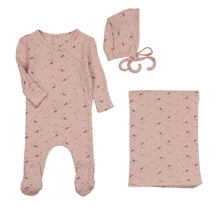 Load image into Gallery viewer, Bee &amp; Dee Pointelle Pretty Petals Layette Set - Pearly Pink