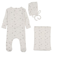 Load image into Gallery viewer, Bee &amp; Dee Pointelle Pretty Petals Layette Set - Ivory Boys