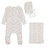 Bee & Dee Pointelle Pretty Petals Layette Set - Ivory Boys