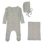 Bee & Dee Pointelle Pretty Petals Layette Set - Mist