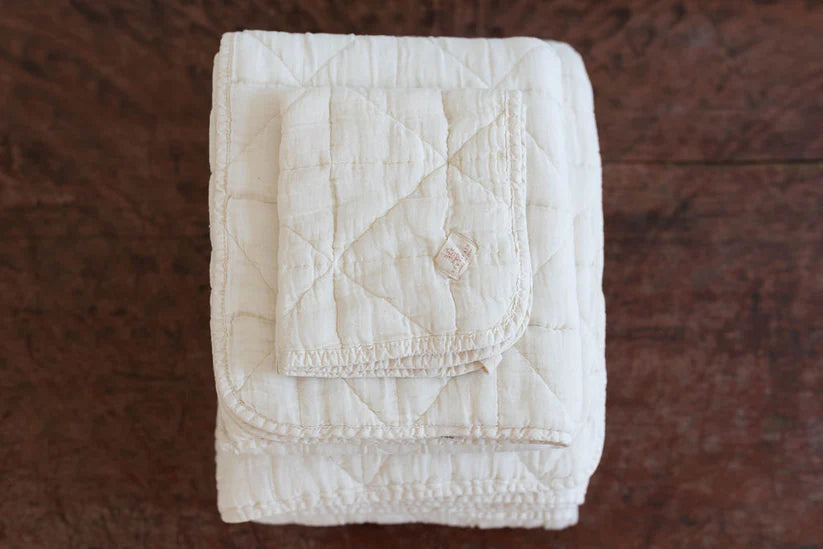 New Grain Quilted Lovie - Milk