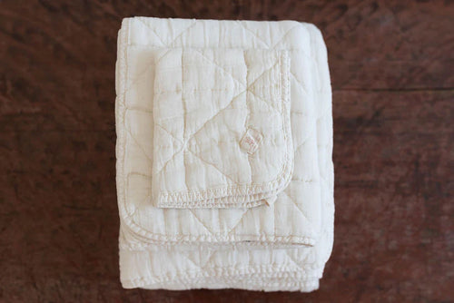New Grain Quilted Lovie - Milk