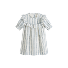 Load image into Gallery viewer, Cera Una Volta Raffaella Dress - Blue Stripes