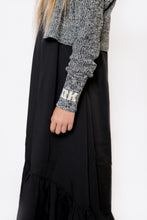 Load image into Gallery viewer, Retro Kid Nora Knit Crop Cardigan - Black/Cream