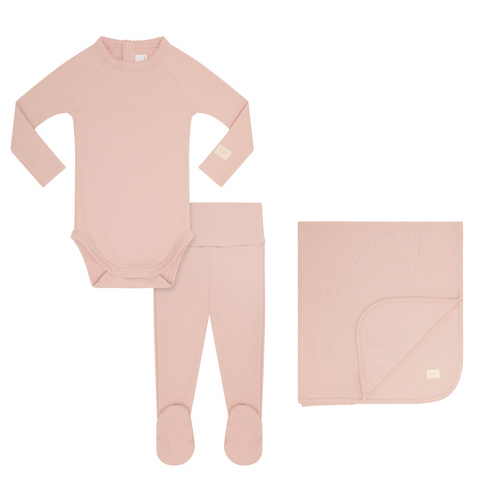 Heven Baby Two Piece Layette Set - Pink