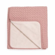 Load image into Gallery viewer, Mema Knits Waffle/Fur Blanket - Soft Pink