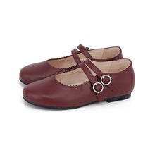Load image into Gallery viewer, Camille Shoes Estella Burgundy Leather