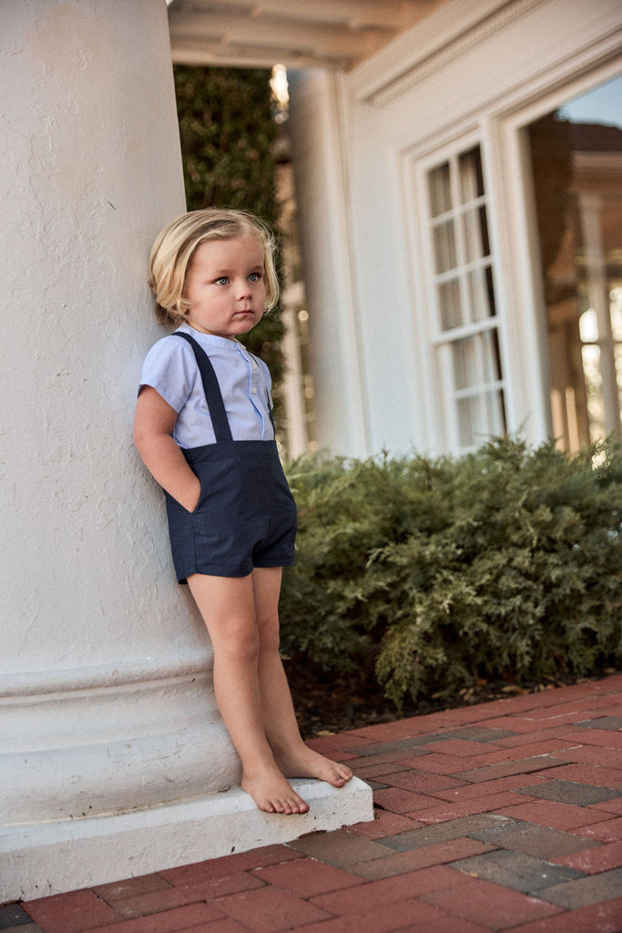 Little Parni Boys Cotton Shorts (K659) - Navy Blue