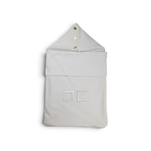 Load image into Gallery viewer, Elisabetta Franchi Sleeping Bag In Fleece With CC Embroidery - Ivory