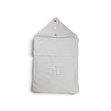 Elisabetta Franchi Sleeping Bag In Fleece With CC Embroidery - Ivory