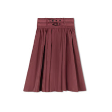 Load image into Gallery viewer, Byke Short Taffeta Buckle Skirt - Burgundy