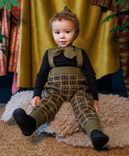Load image into Gallery viewer, Mabli Brae Wool Knit Suspender Pants - Golden Olive