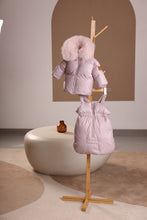Load image into Gallery viewer, Mantel Padded Jacket With Zippered Gathered Overall - Light Pink