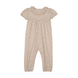 Lil Legs Sunny Blossoms Long Romper - Bud Pink