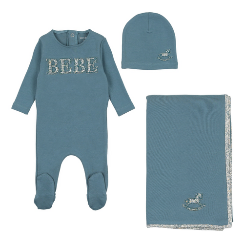 Bee & Dee Bebe Ditsy 3PC Set - Deep Marine