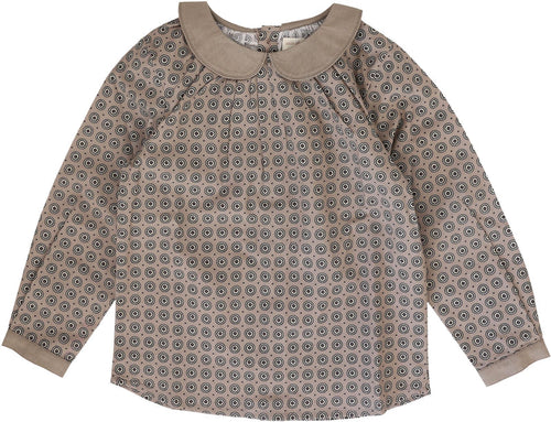 Lil Legs Home Garden Toddler Boys Shirt - Oat Print