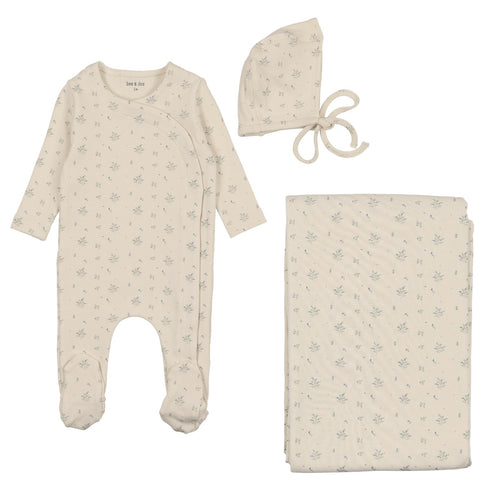 Bee & Dee Sweet Blossoms Boys 3PC Set - Shadow White
