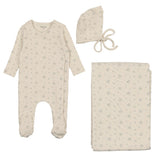 Bee & Dee Sweet Blossoms Boys 3PC Set - Shadow White