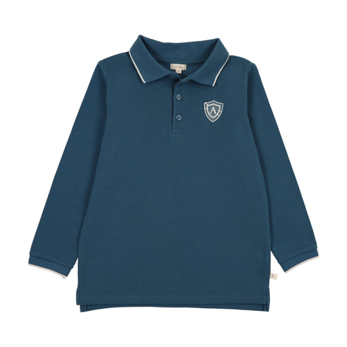 Lil Legs Logo Polo - Slate (Long Sleeve)