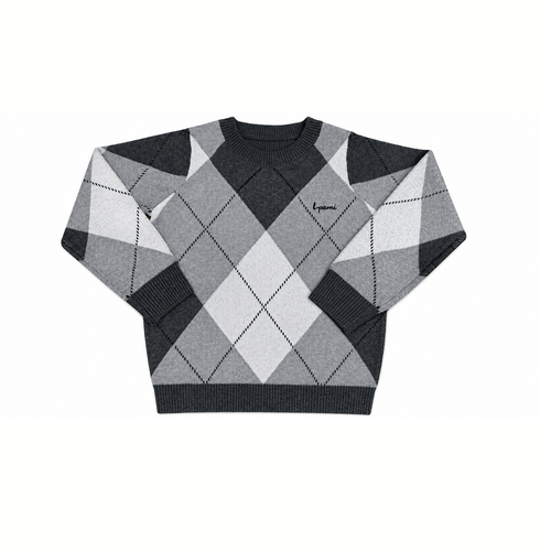 Little Parni Boys Argyle Sweater (K678) - Grey