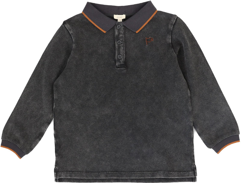 Lil Legs Stitch Studio Polo - Off Black