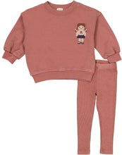 Load image into Gallery viewer, Lil Legs Doll Sweatshirt Set - Vintage Pink