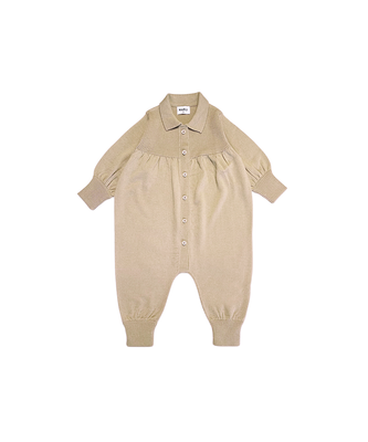 Mabli Artist Wool Knit Romper - Biscotti