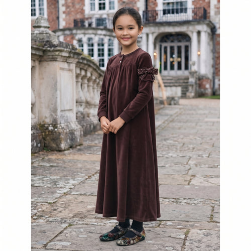Bopop Burgundy Studded Bow Maxi - Long Length