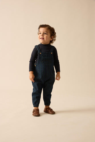 Lil Legs Denim Day Toddler Overalls - Denim Green