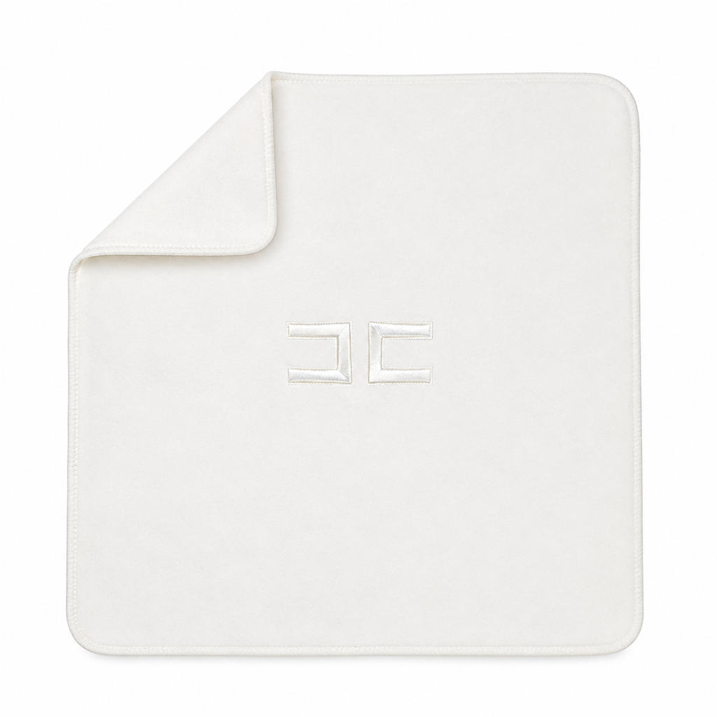 Elisabetta Franchi CC Logo Sweatshirt Blanket - Ivory