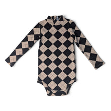 Load image into Gallery viewer, Little Parni Argyle Baby Turtleneck (K707) - Black
