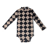 Little Parni Argyle Baby Turtleneck (K707) - Black