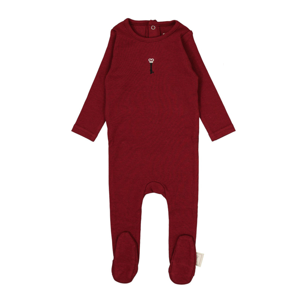 Lil Legs Limited Capsule Footie - Deep Red