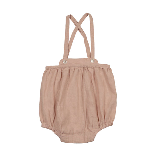 Lil Legs Linen Suspender Bloomers - Bud Pink