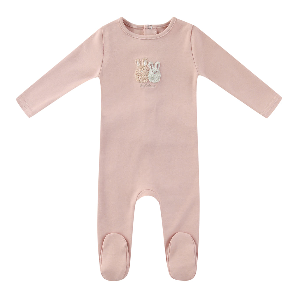 Mini Label Pink Sherpa Bunny Footie