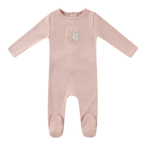 Mini Label Pink Sherpa Bunny Footie