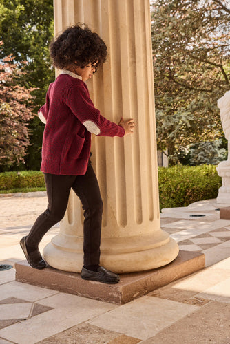 Little Parni Boys Patch Cardigan (K562) - Burgundy