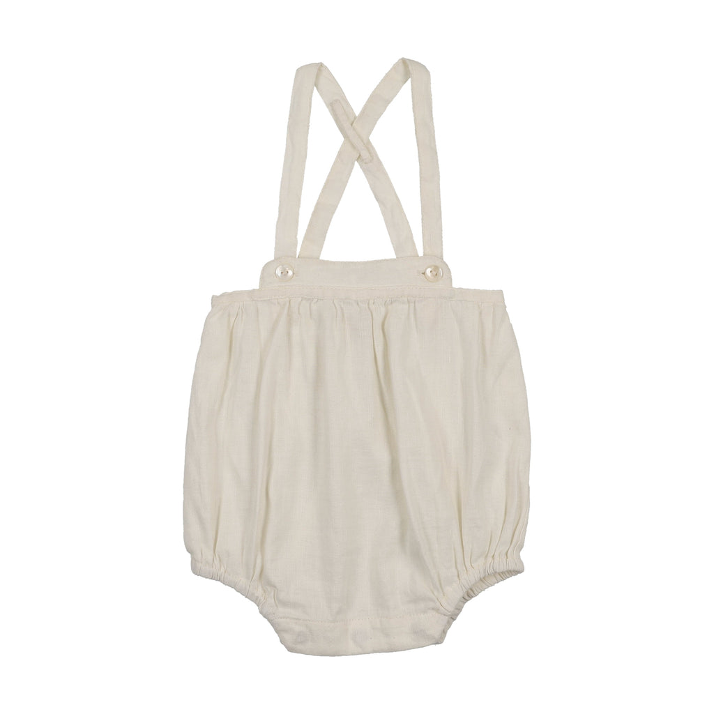 Lil Legs Linen Suspender Bloomers - Cream