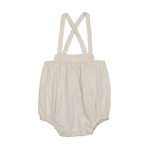 Lil Legs Linen Suspender Bloomers - Cream