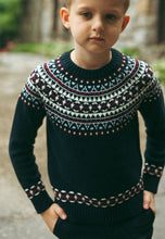Load image into Gallery viewer, Sweet Threads Aster Crew Sweater - Navy Blue