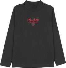 Load image into Gallery viewer, Lil Legs Girls Velour Vibes Mockneck - Black