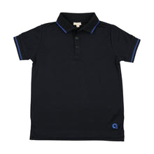 Load image into Gallery viewer, Lil Legs Textured Sports Polo  - Navy (Short Sleeve)