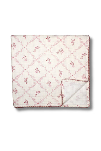 Little Threads Mauve Lattice Muslin Blanket