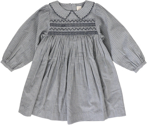 Lil Legs Plaid Edition Dress - Dried Blue Plaid