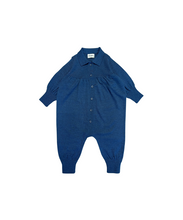 Load image into Gallery viewer, Mabli Artist Wool Knit Romper - Deep Sea Melange