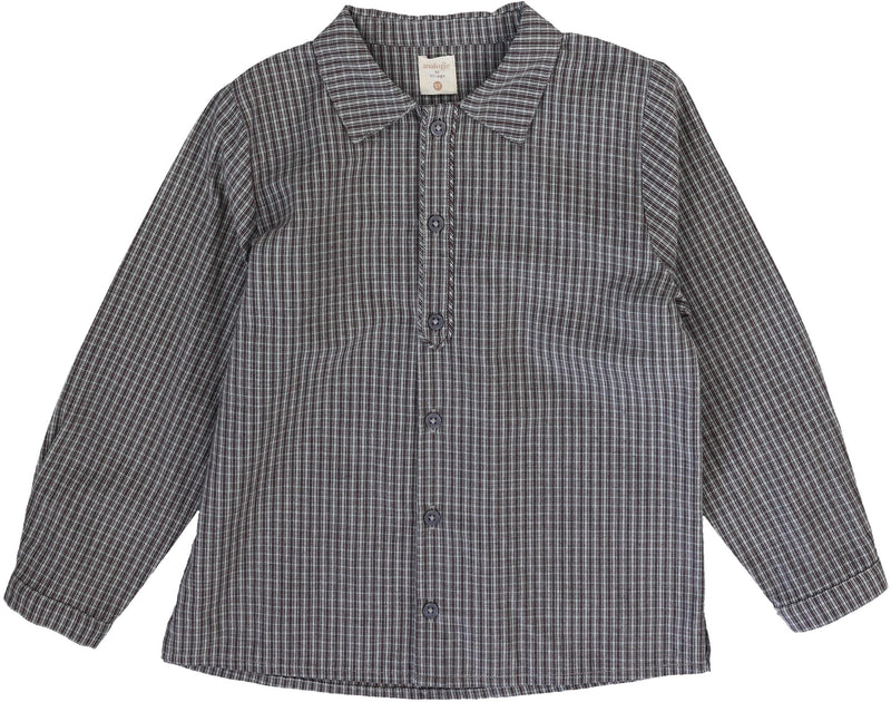 Lil Legs Plaid Edition Boys Shirt - Soft Grey Plaid