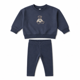 Lilette Sweet Bear Toddler Set - Off Navy